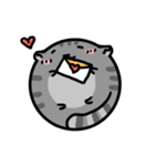 Round cat is a quitter（個別スタンプ：22）