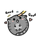 Round cat is a quitter（個別スタンプ：35）