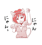 Girls character sticker（個別スタンプ：14）