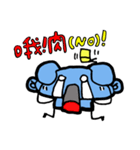 手描きブルーマンスタイル（個別スタンプ：13）