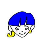 Smile hair faces 100♪（個別スタンプ：24）