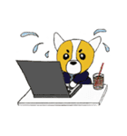 ハッピー犬コーギー（個別スタンプ：25）