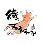 筆と色鉛筆のねこ（個別スタンプ：29）