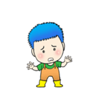 Blue Hair Boy-Purple Hair Girl (English)（個別スタンプ：36）