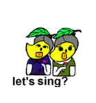 yellow mango and green mango characters（個別スタンプ：34）