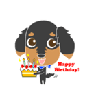 I love Dachshunds.~可愛いダックスの日常~（個別スタンプ：33）