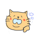 二重あご癒しねこ。（個別スタンプ：1）