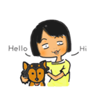 K.with her dog and kitty's, lol life（個別スタンプ：6）