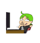 Green Boy Gamer（個別スタンプ：15）