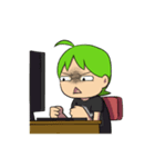 Green Boy Gamer（個別スタンプ：16）