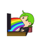 Green Boy Gamer（個別スタンプ：19）