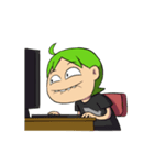 Green Boy Gamer（個別スタンプ：24）