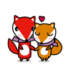 Lovely foxes（個別スタンプ：17）