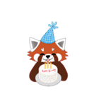 little red panda（個別スタンプ：34）