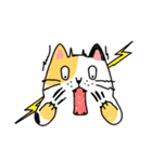 Happy calico cat（個別スタンプ：11）