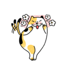 Happy calico cat（個別スタンプ：17）