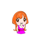 ORANGE GIRL mood articles（個別スタンプ：2）