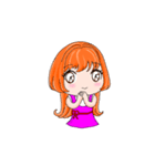 ORANGE GIRL mood articles（個別スタンプ：4）