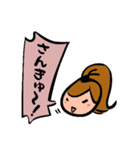 フキダシ女子系スタンプ（手書き風）（個別スタンプ：1）