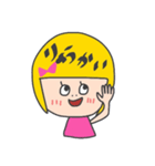 黄色いヘアーの女の子（個別スタンプ：13）