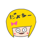 黄色いヘアーの女の子（個別スタンプ：22）