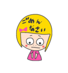 黄色いヘアーの女の子（個別スタンプ：28）