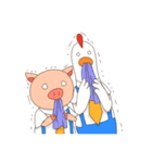 トリくんとブタくん（個別スタンプ：22）