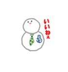 仕事中の雪だるま（個別スタンプ：28）