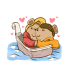 クマのカップルのキス、愛（個別スタンプ：20）