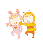 Bee ＆ Bunny（個別スタンプ：1）