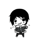 The black hair boy（個別スタンプ：1）