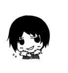 The black hair boy（個別スタンプ：4）