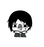 The black hair boy（個別スタンプ：5）