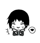 The black hair boy（個別スタンプ：7）