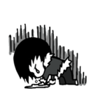 The black hair boy（個別スタンプ：10）