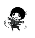 The black hair boy（個別スタンプ：13）