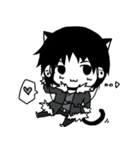 The black hair boy（個別スタンプ：17）