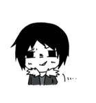 The black hair boy（個別スタンプ：18）