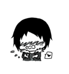 The black hair boy（個別スタンプ：20）