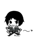 The black hair boy（個別スタンプ：22）