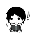 The black hair boy（個別スタンプ：25）