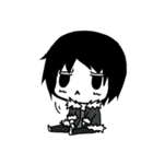 The black hair boy（個別スタンプ：27）