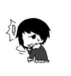 The black hair boy（個別スタンプ：30）