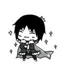 The black hair boy（個別スタンプ：32）