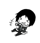 The black hair boy（個別スタンプ：33）