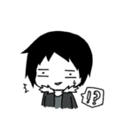 The black hair boy（個別スタンプ：35）