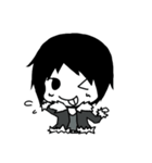 The black hair boy（個別スタンプ：38）