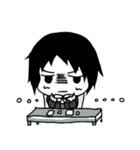 The black hair boy（個別スタンプ：39）