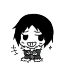 The black hair boy（個別スタンプ：40）