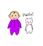 The Baby and white cat（個別スタンプ：1）